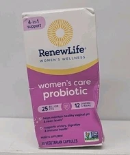 RenewLife health wellness WOMENS CARE Probiotic 25 Billion 30 Caps Exp 02/26