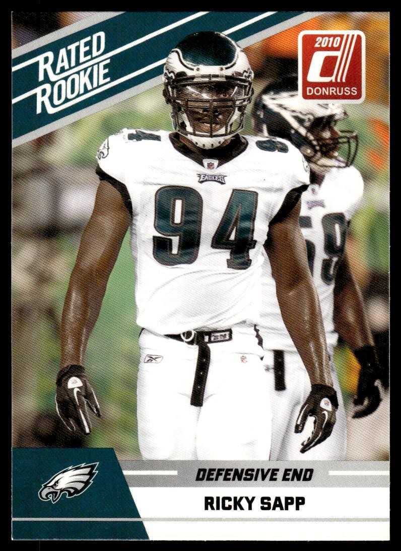 Ricky Sapp 2010 Donruss Rated Rookies #82 Philadelphia Eagles Football Card