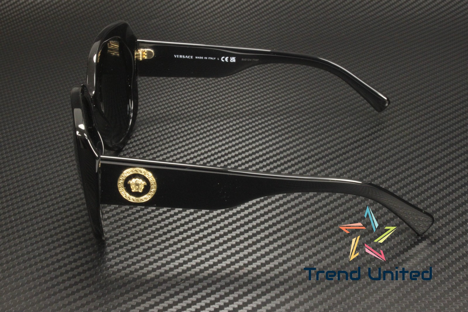 VERSACE VE4387 GB1 87 Black Dark Grey 56 mm Women's Sunglasses thumbnail 5