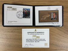 Star Trek TNG All Good Things Gold Stamp & First Day Cover Set SSCA + COA