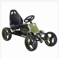 GO KART A PEDALI PER BAMBINI DA 3-6 ANNI CON SEDILE REGOLABILE E FRENO A MANO, 