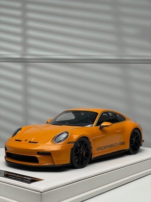 Porsche 911 S/T (Orange/Schwarz Felgen) [Ivy Merit Modell] 1/18 Maßstab