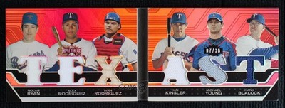 2008 Triple Threads Double Combo Relics 7/36 Nolan Ryan Alex Rodriguez Ivan 0d08