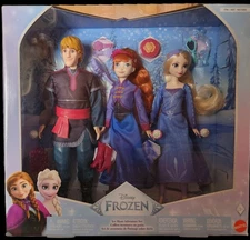 Disney Frozen Ice Skate Adventure Set 3 Figures Mattel Dolls ELSA ANNA KRISTOFF