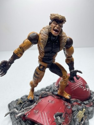 Marvel Legends Series V SABRETOOTH Action Figure 2003 ToyBiz W/ Stand STICKY