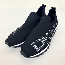 DKNY Women's Azer Lightweight Shoe Slip-On Sneakers, Black, 9M, Pre-owned