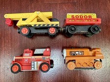 Thomas Friends Wooden Railway Cars - Kevin, Flynn, Terence Cargo Car Lot