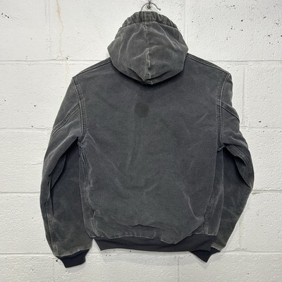 Vintage Carhartt Quilted Hooded Active Jacket “Petrol Gray” Y06