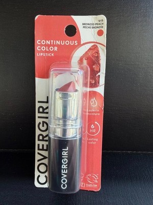 CoverGirl Continuous Color Lipstick 015 Bronzed Peach   Peachy Bronze Satin