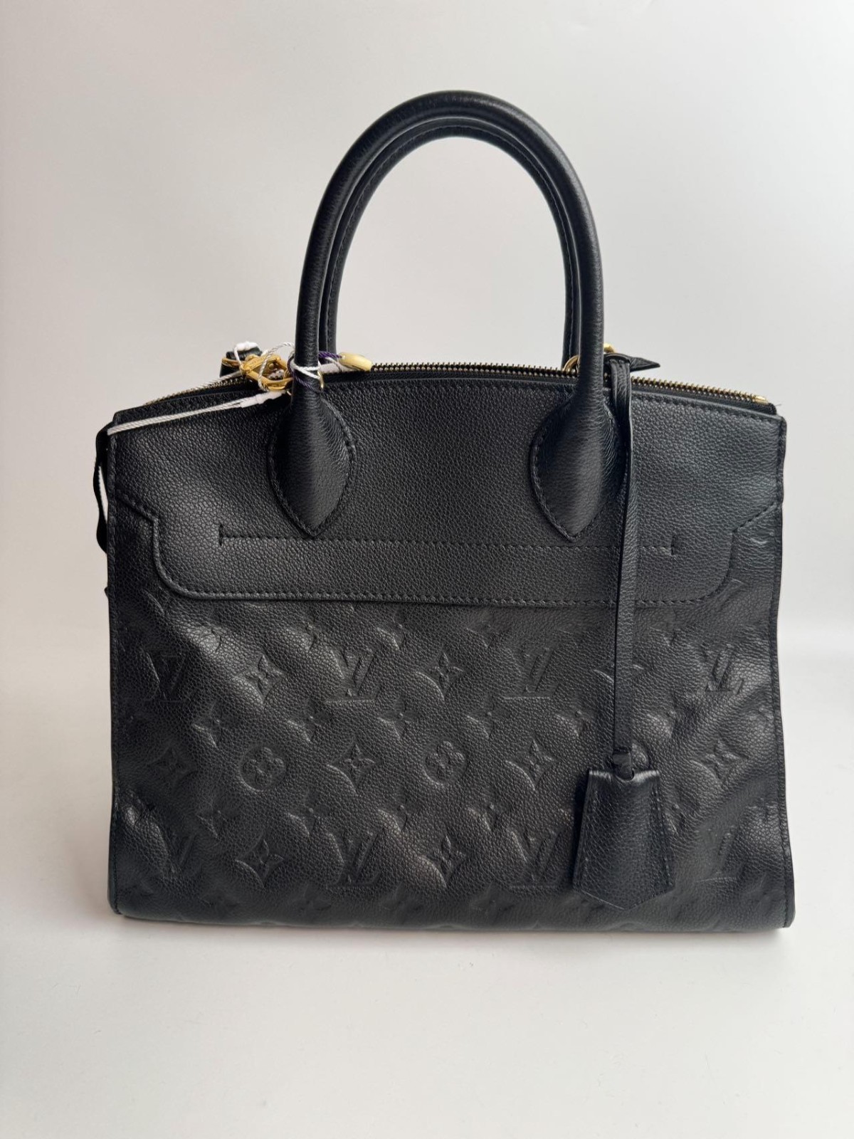 SJ0001 YS1195J louis Vuitton Pont Neuf MM Handbag in Black Leather