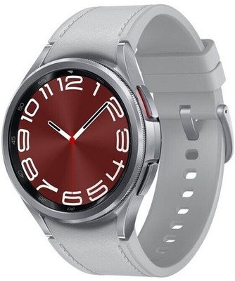 SAMSUNG Galaxy Watch6 Classic 43mm LTE WLAN GPS silber/grau Smartwatch B-WARE