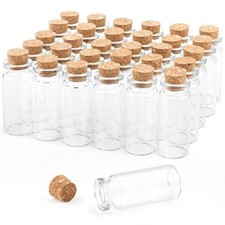 30PCS 10ml Glass Bottles Transparent Mini Glass Vials Empty Sample Container ...