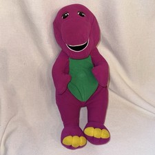 Vintage 1992 Barney Purple Dinosaur Talking Plush Playskool Toy WORKS 18"