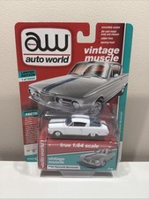 Auto World 164 1964 Plymouth Barracuda Vintage Muscle Diecast Car White E1 Auto World 164 1964 Plymouth Barracuda Vintage Muscle Diecast Car White E1