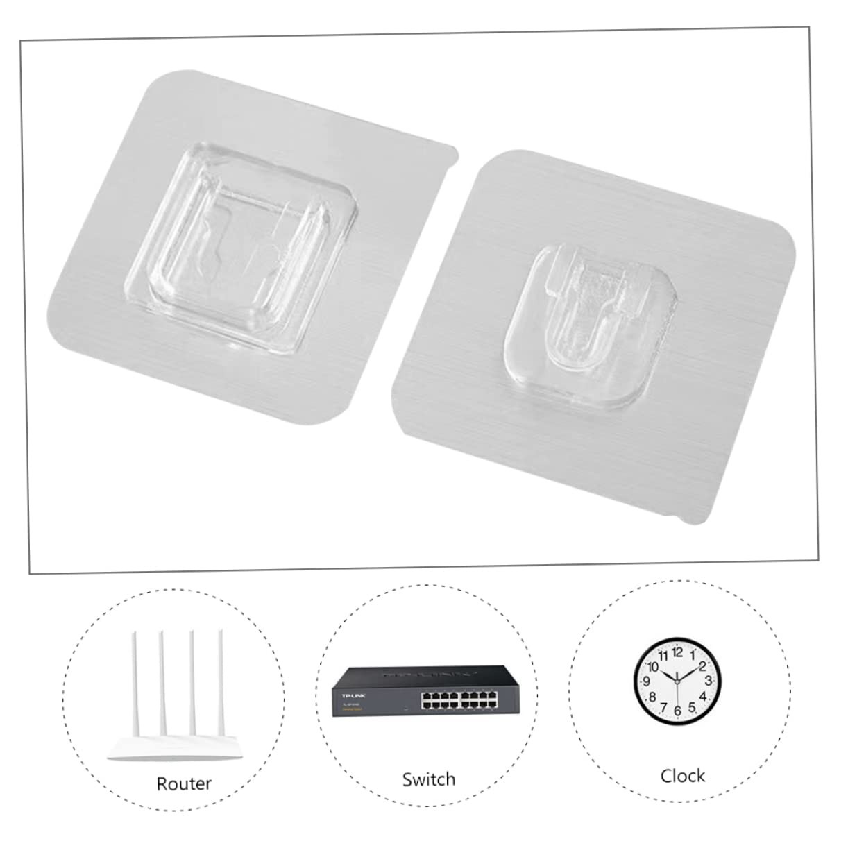 20 Sets Double Sided Self Adhesive Wall Hooks for Easy Storage and Organizati...