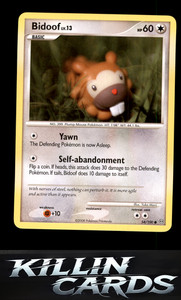 Bidoof 54/100 Pokemon Common Stormfront Card LP