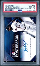 2024 TOPPS YORDAN ALVAREZ #PPAYA POSTSEASON PERFORMANCE AUTO /50 PSA 8