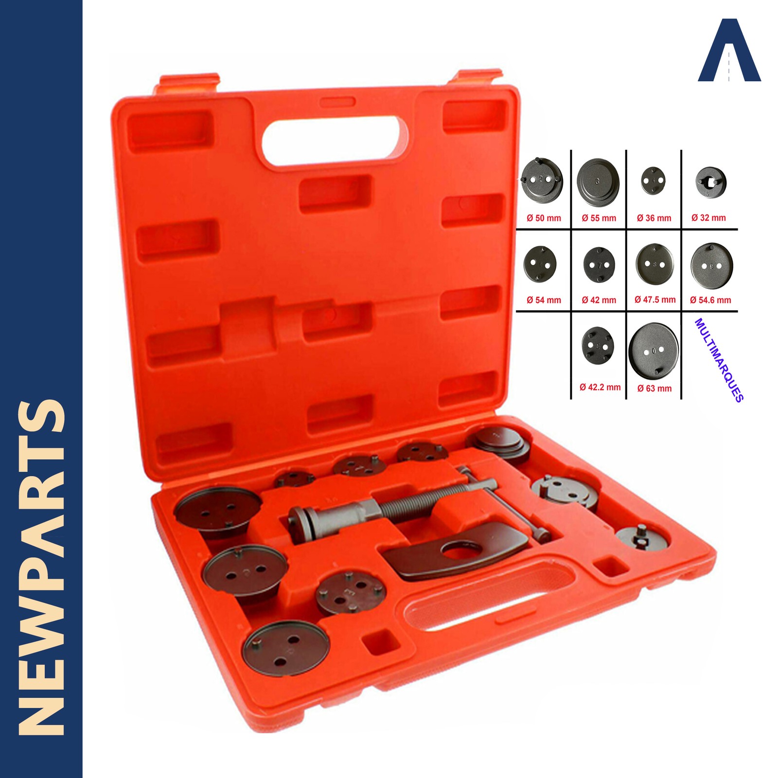 Repousse piston étrier de frein universel en acier forgé 12 pièces