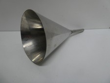 VINTAGE COMMERCIAL INDUSTRIAL STAINLESS STEEL FUNNEL