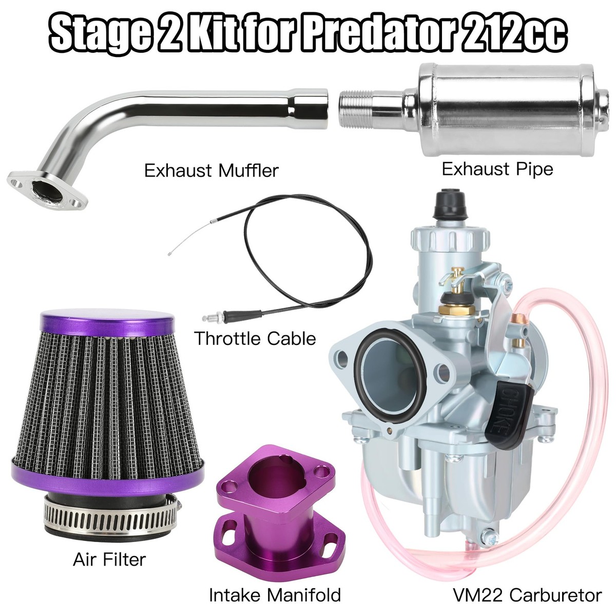 Coleman Mini Bike YOXUFA Predator 212 Stage Kit VM22 Carb