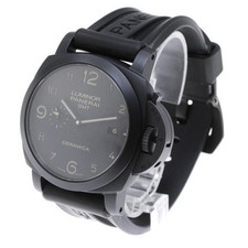 PANERAI LUMINOR 1950 CERAMICA PAM00441 44mm Ceramic Rubber Black Dial GMT #C100 2