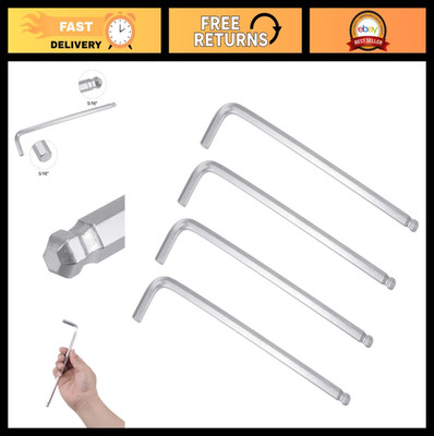 uxcell 5/16'' Ball End Hex Key Wrench, L Shaped Long Arm CR-V Repairing Tool, SAE