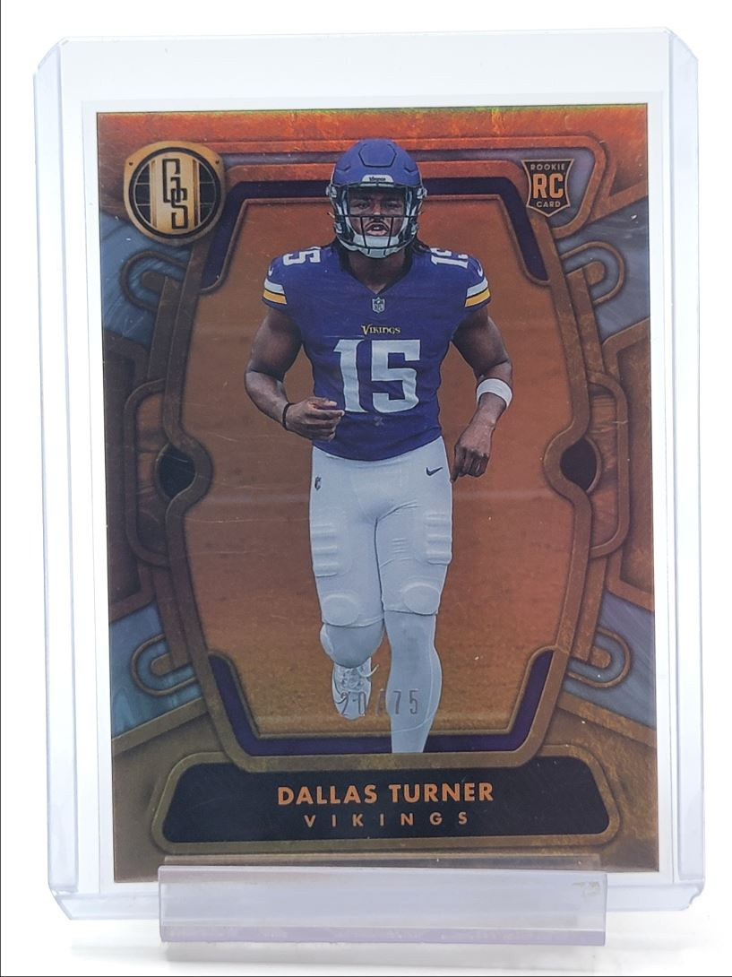 DALLAS TURNER 2024 GOLD STANDARD PLATINUM ROOKIE VIKINGS RC /75 Q3861