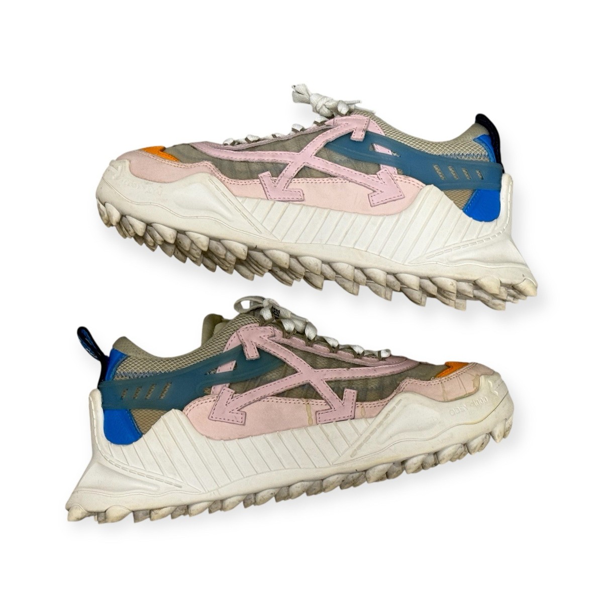 Off-White Multicolor Mesh and Nubuck Leather Odsy 1000 Lace Up