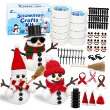 9 Pack Christmas Crafts for Kids, DIY Snowman Clay, Stocking Stuffers - Build