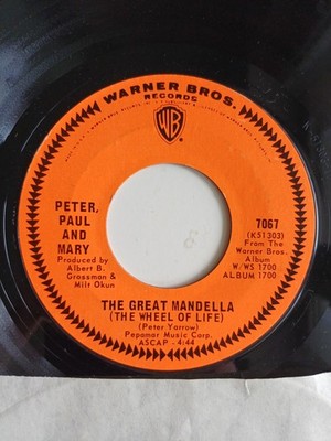 C NM Peter, Paul & Mary I Dig Rock And Roll Music Single 7'' Warner Musterplatte