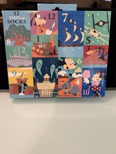 Disney 12 Days Of Socks Advent Calendar Size 4-10