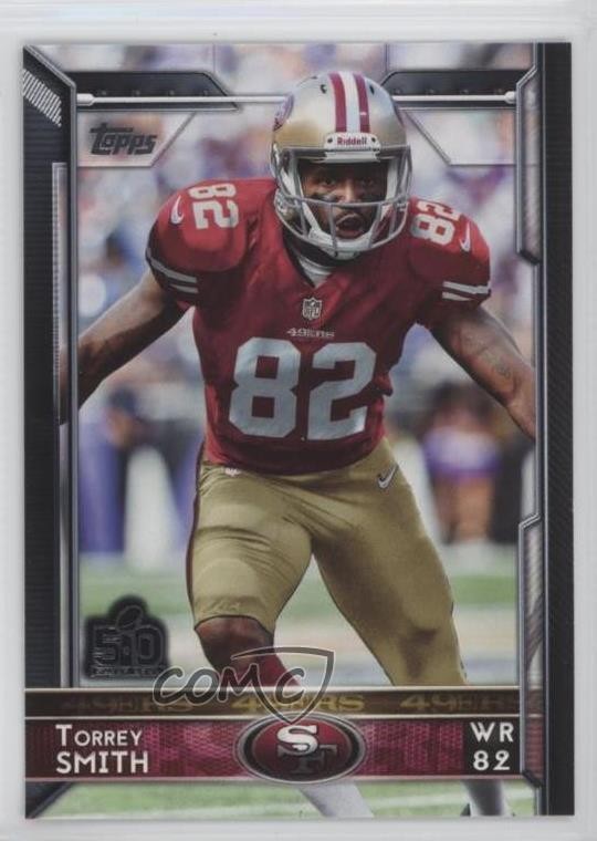 2015 Topps Topps.com Online Exclusive NFL 50th Super Bowl Torrey Smith #64 0c4