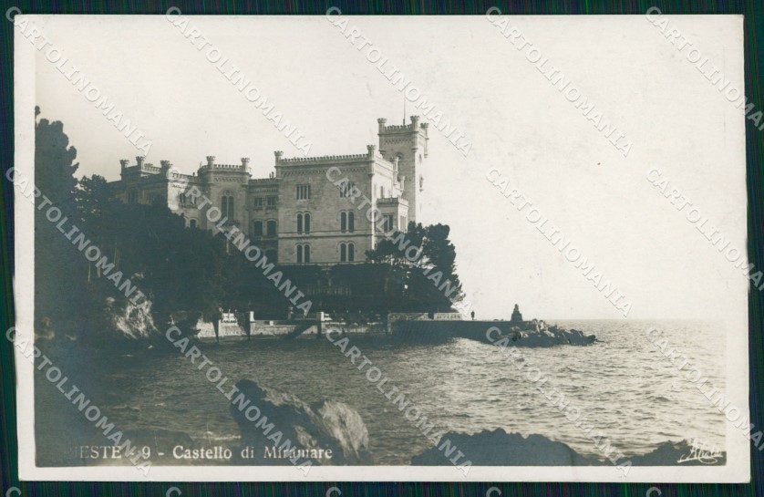 Trieste Città Castello Miramare Foto cartolina MX3648