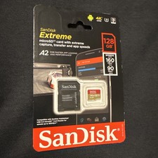 SanDisk Extreme 128GB 160MB/S Class 10 Micro SD MicroSDXC U3 Memory Card SDSQXA1