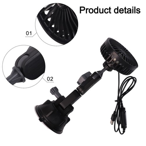 Adjustable Car Fan with Three Wind Speeds Ideal for Dashboard and Home - Picture 4 of 16