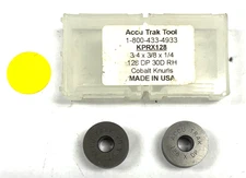 ACCU TRAK TOOL KPMX128 KNURLING WHEEL 3/4 X 3/8 X 1/4" LOT OF 2