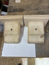 Pair Of Solid Handmade Oak Shelves Corbels Size In Pictures
