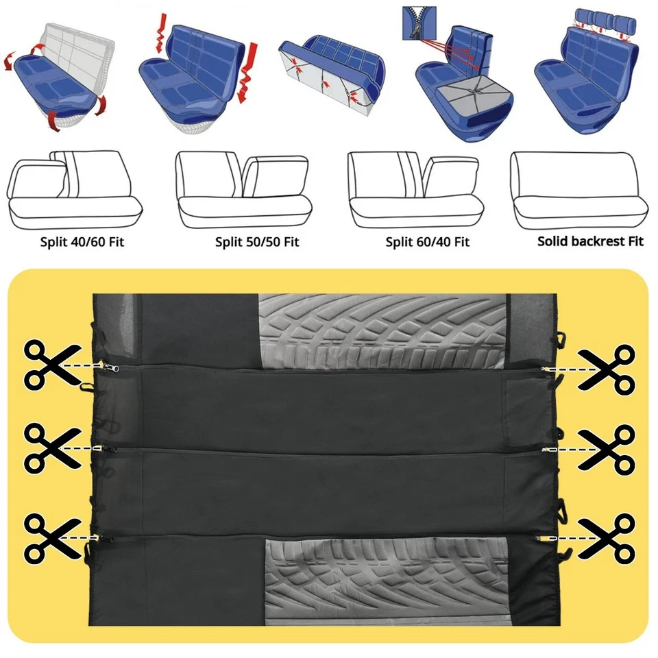 For Pontiac Grand Prix Sedan PU Leather Car Seat Cover 5 Seats Full Set US Black Foto 3 de 4