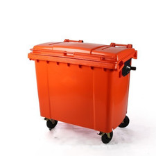 660 litre wheelie bin plastic EN840 certified - brand new