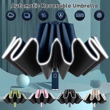 Automatic Umbrella Windproof Lightweight Strong Compact UV Protection Rain Trave