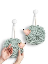 Fuzzy Ball Hand Towels Set of 2 - Dry Your Hands conveniently with This Mint