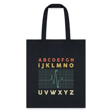 Vintage PQRST Wave Heartbeats Nurse Tote Bag