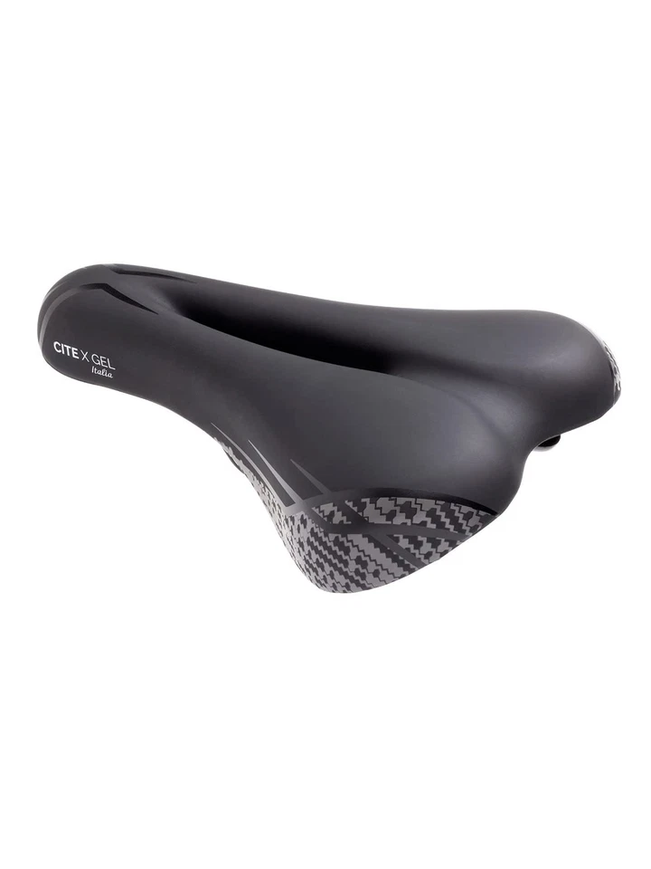 Sillín de bicicleta Cite Y Gel Italia - Asiento de bicicleta recreativo para hombre - Acolchado/G... Foto 4 de 4