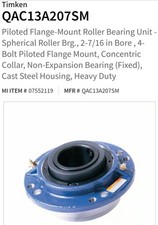 Timken QAC13A207SM Piloted Flange-Mount Roller Bearing Unit