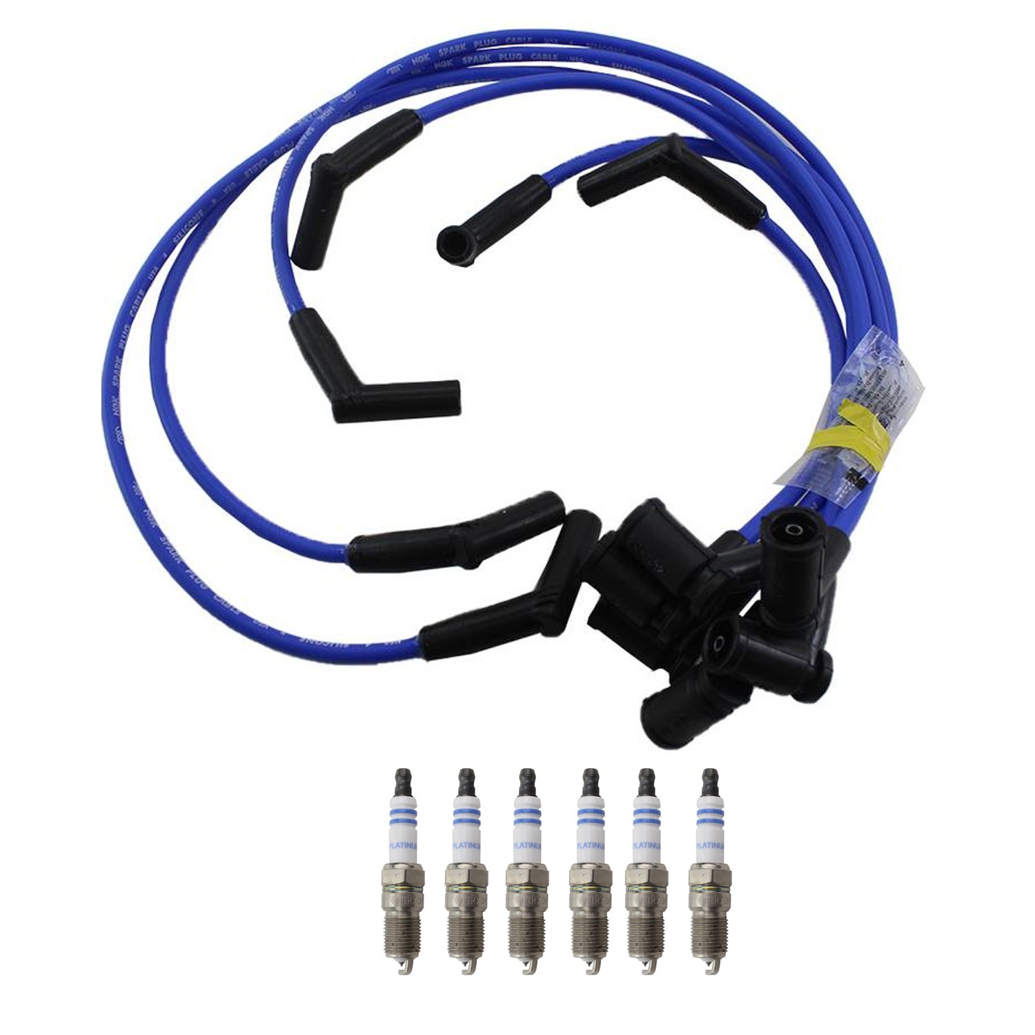 NGK Wire Set  Bosch 6 Platinum Spark Plugs Kit for Sable Taurus 3.0 V6 Vin 2 U