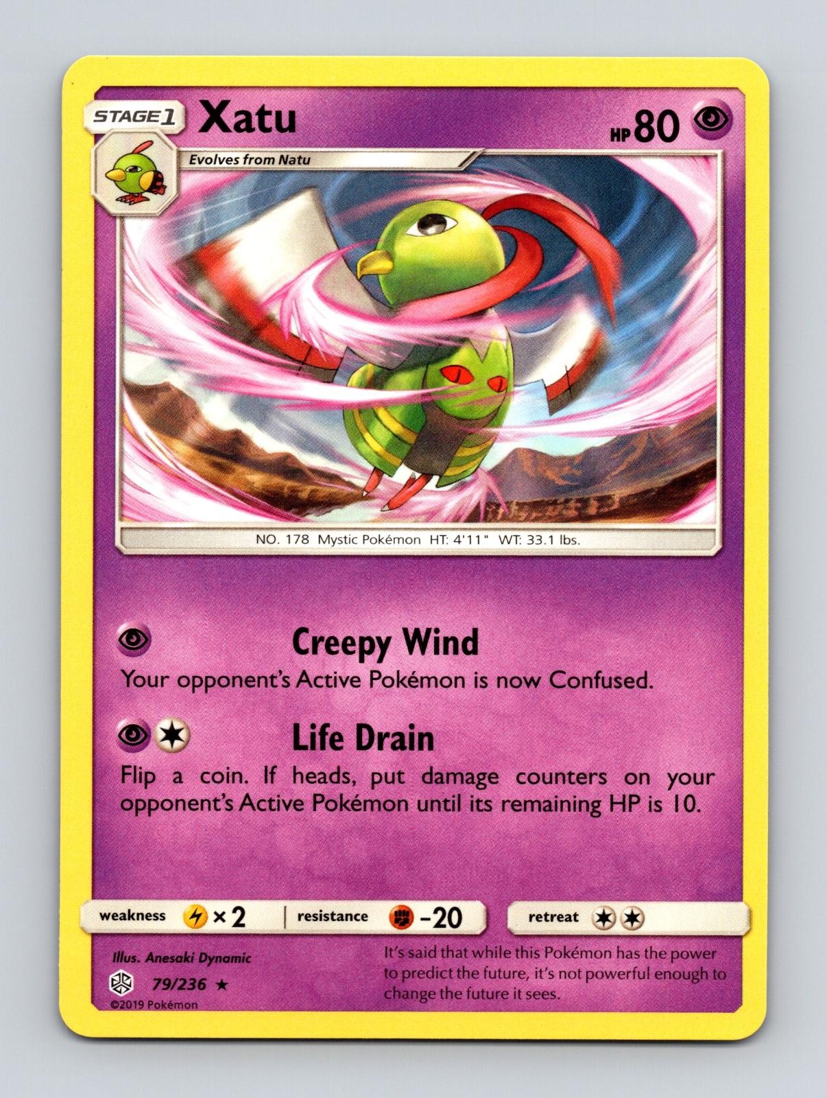 Xatu 79/236 Rare Cosmic Eclipse Pokemon Near Mint NM
