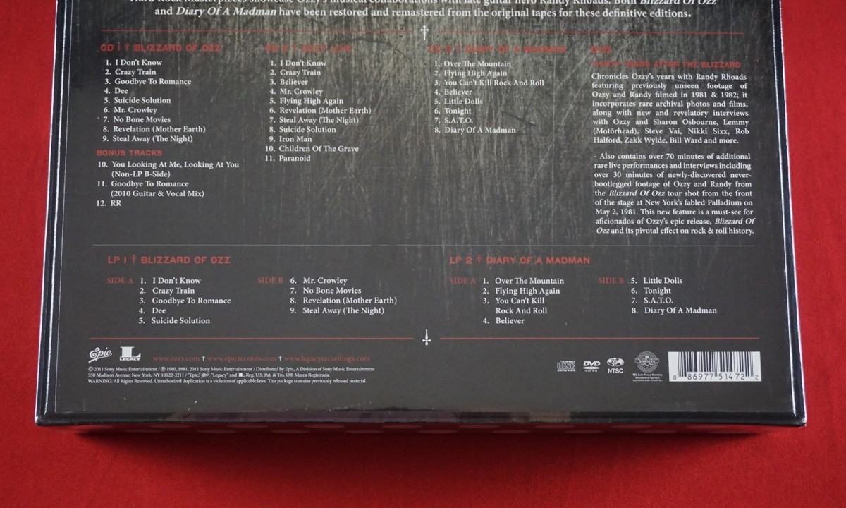 Blizzard of Ozz/Diary of a Madman 30th Anniversary Collector's