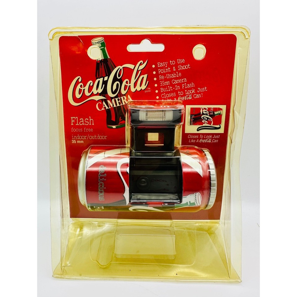 Vintage Coca-Cola 35mm Camera Ansco Coke Can Novelty Flash New In Package