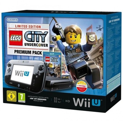 Wii U - Konsole 32 GB #schwarz Lego City UnderCase Premium Pak + Spiel mit OVP