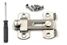 Stainless Steel Door Bolt Latch Slide Catch Lock Gate Box Home Safety 20x50x70mm